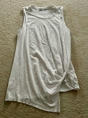 Stateside White Lightweight Pima Cotton Tank Top XS